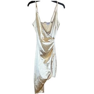 drape satin slip mini